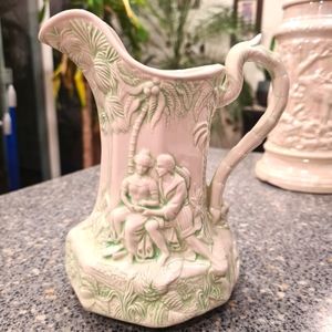 Ceramic English Relief Jug or Pitcher